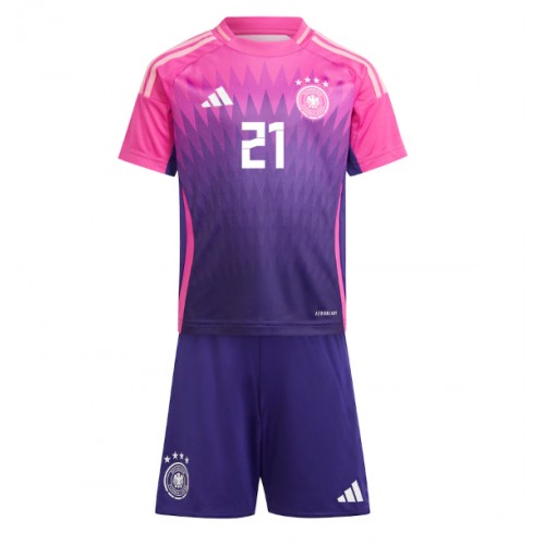 Njemačka Ilkay Gundogan #21 Gostujuci Dres za Dječji EP 2024 Kratak Rukavima (+ kratke hlače)